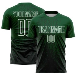 Aangepast groen zwart-wit abstract fragment kunst sublimatie voetbaltenue shirt Aangepast groen zwart-wit abstract fragment kunst sublimatie voetbaltenue shirt